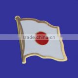 Custom design high quality cloisonne hard enamel filled Japan Flag Lapel Pin