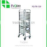 3 Layers Round Tube Stainless Steel Room Food Service Trolley Supplier's Choice thumbnail-6