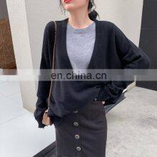 Женская модная толстовка-юбка с широким открытым вырезом на груди для полных женщин из cashmere, двойной комплект thumbnail-4