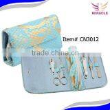 Blue Manicure Set With Coin Bag 6 Pcs Stainless Steel Ladies Manicure Set for Women