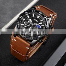 Wholesalers Skmei 9249 Custom Logo Watch For Men Luxury Leather Quartz Watches thumbnail-2