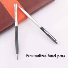 Custom Company Logo Promotional Personalized Hotel Pens Advertising Gift Metal Ballpoint Pen thumbnail-3