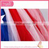 Ruffle Navy Blue Star Decoration Fluffy Voile Girl's Dress Children Frocks Designs thumbnail-6