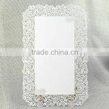 2016 New Design Wholesale Invitation Cards White Laser Cut Lace Vintage Wedding thumbnail-4