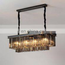 2022 Newest Design Big Black Round Luxury Asfour Pendant Lamp Restaurant Living Room Classic Crystal Chandeliers Ceiling thumbnail-3