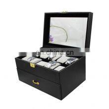 Custom Logo 30 Slots Oak Veneer Wooden Watch Box Display thumbnail-4