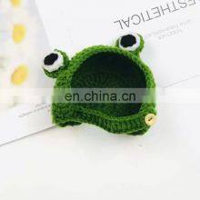 Hot Sale Woven Frog Pet Hats, Earwarmer Cute Bucket Frog Hat With Ruffles Vietnam Supplier Cheap Wholesale thumbnail-4