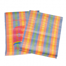 colorful strips laminated 10kg pp woven plastic shopping bag