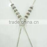 FASHION 2 TONE PLATE MAGNETIC BEADED BRACELET thumbnail-2