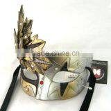 Gorgeous~ Anne Black Venetian Metal Masquerade Mask With Crystals Silver Venetian Masquerade Mask thumbnail-2