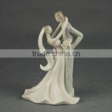 High Quality Event Supplies Bride and Groom Ceramic Figurine Cake Topper for Wedding Party Table Decoration-BY-TOP4 thumbnail-2