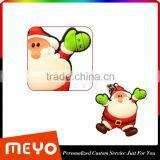 Engarved Logo PVC Metal Alloy Cheap Bulk Keyring Keychain Santa Claus Door Christmas Decorations thumbnail-4