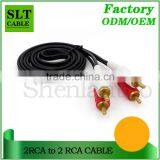 SLT 10ft Gold Plated 2Rca to 2Rca AV Audio Video Cable thumbnail-3