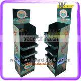 Promotional Custom Made 4 Tiered Cardboard Floor Standing Display Shelf