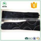 hot selling ladies Party Dress winter long leather gloves