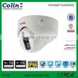 Waterproof white light 600tvl night vision 3.6mm cctv dome camera