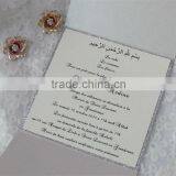 Attractive White Lace Wedding Invitation Cards With Pink Ribbons and Brooches Quality Choice thumbnail-2