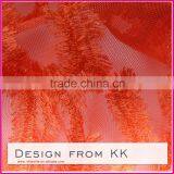 Free Sample!!Bright Orange Solid Fabric Flower!2014 Embriodery Design #1014 Mesh Bottom thumbnail-1