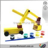 Wooden Accessories Kids DIY and Drawing Mini Toy Excavator thumbnail-1