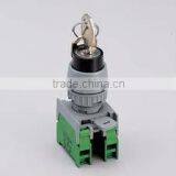 22mm Key Lock Switch 3 Position Spring Return Key Switch, IP65 (GKSR223) thumbnail-2