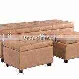 Suede Fabric Wooden Frame Storage Lower Price(DO-6218) thumbnail-1