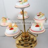 New design decorative metal wedding cake stand