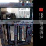 plastifc frame upvc window, white color upvc profile windows and doors with screen sash