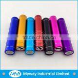 2014 Hot Sale Flash Light 2600mah Power Bank / LED Mobile Phone Charger for OEM