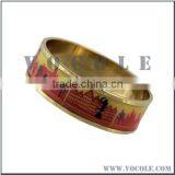 Trendy Stainless Steel Handmade Oil-spot Glaze Enamel Bangles thumbnail-1
