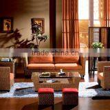 Living Room Sofa Set With Water Hyacinth Material - Wicker Style Design