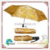 21" Fiberglass Chrome Foldable Beautiful Parasols Umbrella