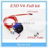 3D Printer J-head Hotend With Single Cooling Fan for 1.75mm/3.0mm E3D v6 Direct Filament Wade Extruder 0.2mm/0.3mm/0.4mm Nozzle