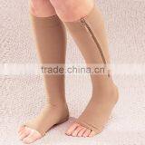 S-SHAPER China Factory Supplier Zipper Compression Socks Knee Support High Open Toe Socks With Zip Sox thumbnail-3
