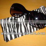 Zebra-stripe Microfiber Glasses Case