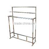 2015 hot cloth shop staimless steel display stand display racks