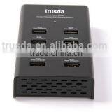 Multiple USB Charger 6 Port 72 Wat USB Desktop Rapid Charger (2.4A Max Per Port), Intelligent USB Travel Charger for Smartphones