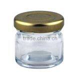 1oz Round Mini Glass Honey Jar