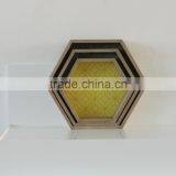 Gray Hexagon Wooden Tray thumbnail-3