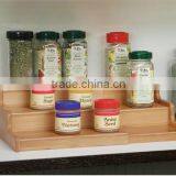 Classics 3-Tier Expandable Bamboo Spice Rack Step Shelf Organizer thumbnail-3