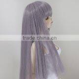 New Arrival Long Silky Straight Smoke Purple Doll Wig With Full Bangs thumbnail-3