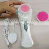OEM Face Cleansing Waterproof Sonic Wireless Rechargeable Facial Cleansing Brush thumbnail-4