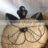 Hot Sale Personalized Handmade Color Painted Decorative Garden Resin Cat Statue thumbnail-5