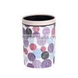 European Style Plastic Leather or Knitted Trash Can Waste Bin Container With Lid 10L thumbnail-2