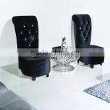 FC34 Hot Sale Black High Back Dining Chair Sofa Chair Leisure Chair Fabric thumbnail-2