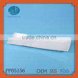 Rectangular Platters New Design Bamboo Pattern White Porcelain Rectangle Plate for Hotel thumbnail-1