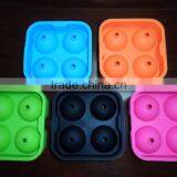 New Round Ice Balls Maker Silicone Tray Four Large Sphere Molds thumbnail-3