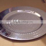 Silver Color Charger Plate for Wedding, Cheap Charger Platter for Christmas Festival thumbnail-2