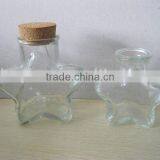 Five-star Shaped Glass Candy Jar/mini Glass Jar for Cand With Cork/glass Canister thumbnail-1
