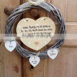 Christmas Wicker Heart-shape Wreath & Wicker Hanging Heart & Wicker Christmas Crafts thumbnail-6