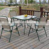 Garden Patio Set Aluminum Square Dining Table And Folding Chair thumbnail-1